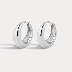 Luv aj Marbella Silver Hoop Earrings